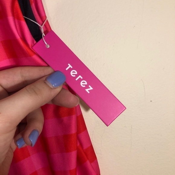 NWT Terez Checkered One Piece Bathing Suit Medium - Picture 7 of 9